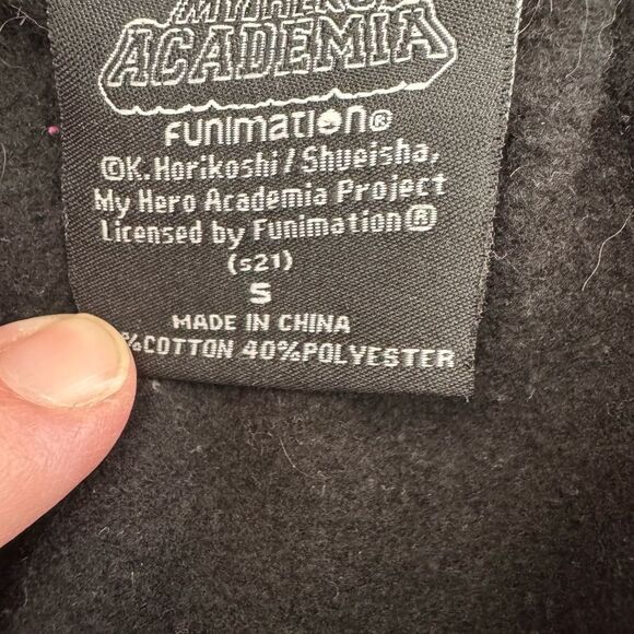 Funimation Black My Hero Academia Hoodie teens sweatshirt - Picture 2 of 10